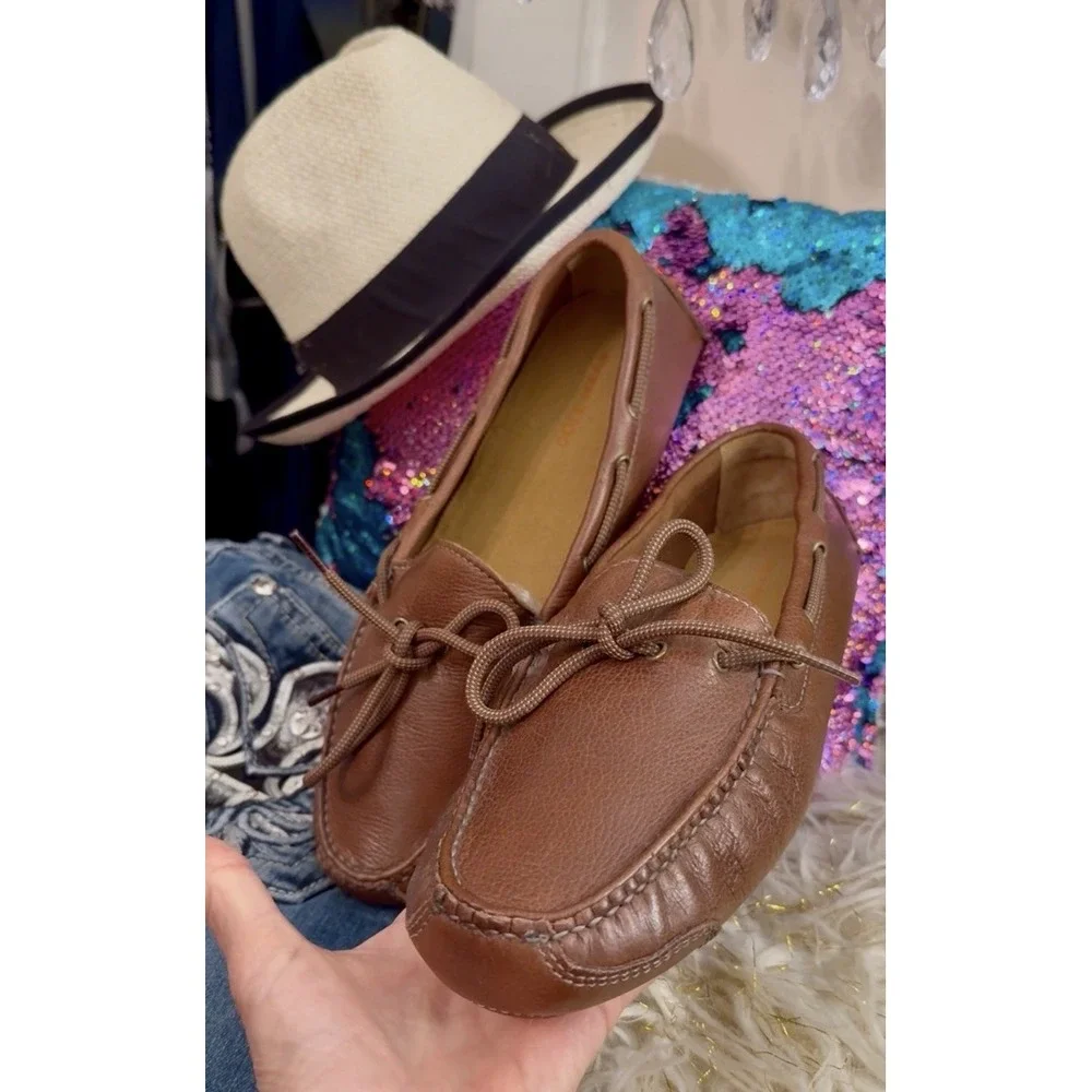 Cole Haan Men's Gunnison Brown Leather Driving Loafers; Size 10EE